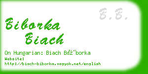 biborka biach business card